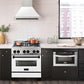 ZLINE Autograph Edition 30 in. Stainless Steel Range Hood with White Matte Shell and Accents (8654STZ-WM30) 