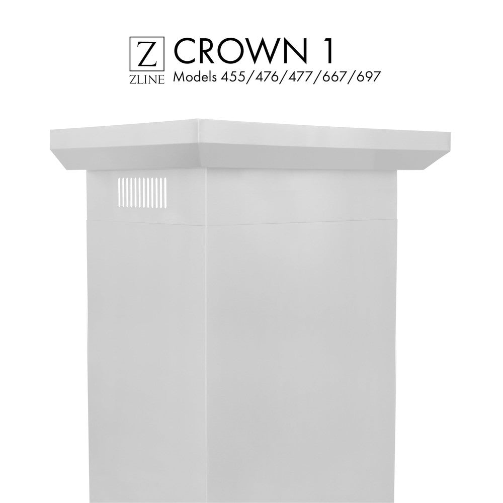 ZLINE Crown Molding 1 For Wall Range Hood (CM1-455/476/477/667/697) main image.