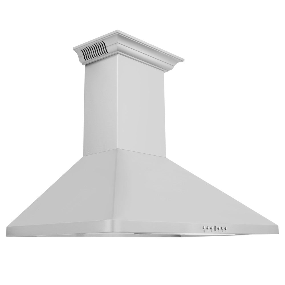 ZLINE Wall Mount Range Hood in Stainless Steel with Built-in ZLINE CrownSound Bluetooth Speakers (KF1CRN-BT) 
