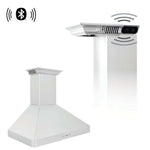 ZLINE 30 in. Wall Mount Range Hood in Stainless Steel with Built-in ZLINE CrownSound Bluetooth Speakers (KF2CRN-BT) 