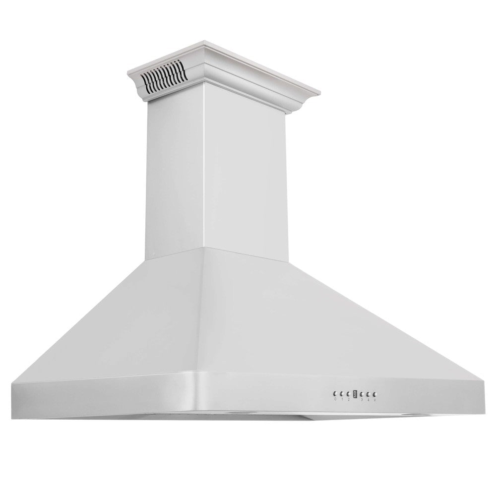 ZLINE 30 in. Wall Mount Range Hood in Stainless Steel with Built-in ZLINE CrownSound Bluetooth Speakers (KF2CRN-BT) 