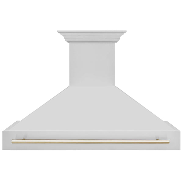 ZLINE 30 inch Autograph Edition Range Hood with Stainless Steel Shell and Champagne Bronze Handle, 8654STZ-30-CB