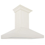 ZLINE Wooden Wall Mount Range Hood in Cottage White - Includes Motor (KPTT) 48 Inch