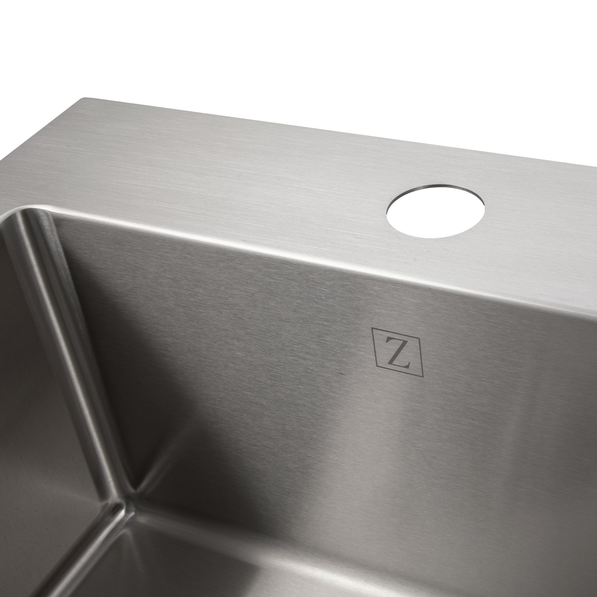 ZLINE 15-inch topmount sink features an engraved ZLINE logo
