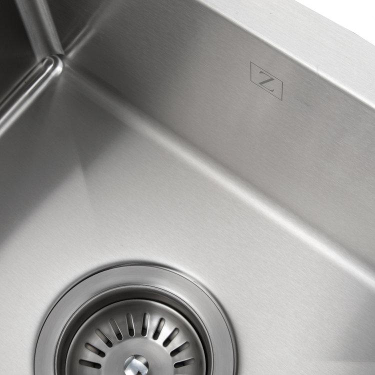 ZLINE 15" Pro Series Undermount Single Bowl Bar Sink (SUS) - Rustic Kitchen & Bath - Sinks - ZLINE Kitchen and Bath