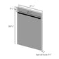 ZLINE 18 in. Dishwasher Panel with Modern Handle (DP-18)