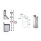 ZLINE 2-12 in. Short Chimney Pieces for 7.7 ft. to 8 ft. Ceilings (SK-587/597)