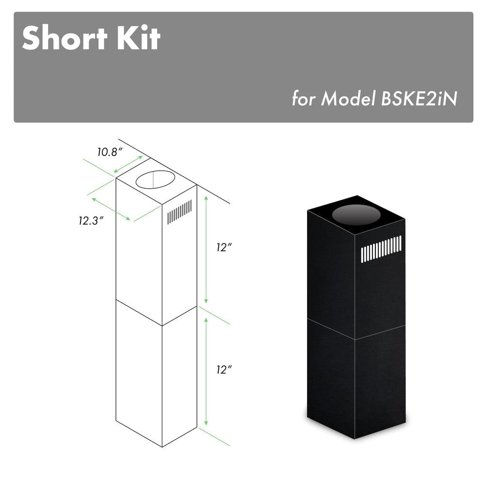ZLINE 2-12 in. Short Chimney Pieces for 7 ft. to 8 ft. Ceilings (SK-BSKE2iN) main image.