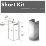 ZLINE 2-12 in. Short Chimney Pieces for 7.4 ft. to 8 ft. Ceilings (SK-KB/KL2/KL3-304)