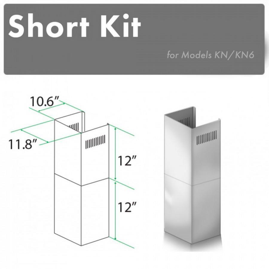 ZLINE 2-12 in. Short Chimney Pieces for 7 ft. to 8 ft. Ceilings (SK-KN) main image.