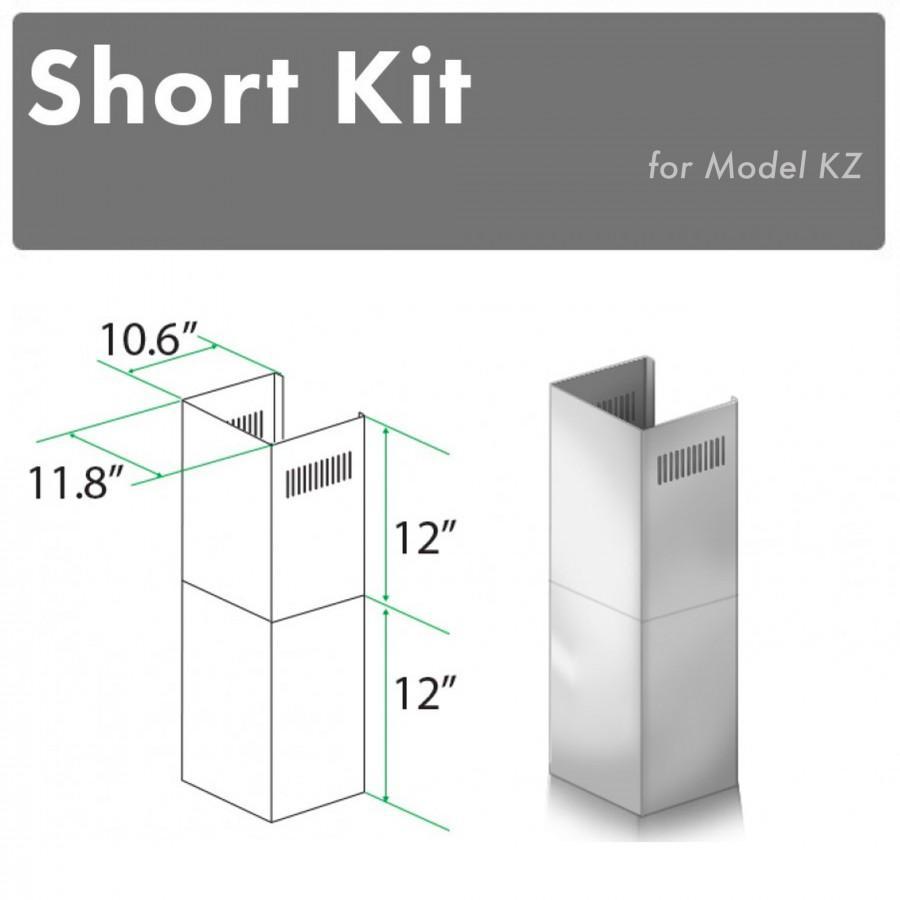 ZLINE 2-12 in. Short Chimney Pieces for 7 ft. to 8 ft. Ceilings (SK-KZ) main image.