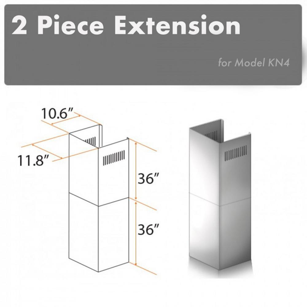 ZLINE 2-36" Chimney Extensions for 10 ft. to 12 ft. Ceilings (2PCEXT-KN4) - Rustic Kitchen & Bath - Range Hood Accessories - ZLINE Kitchen and Bath
