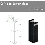 ZLINE 2-36 in. Chimney Extensions for 10 ft. to 12 ft. Ceilings in Black Stainless (2PCEXT-BSKBN)