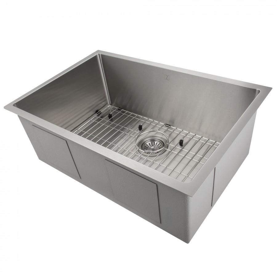 ZLINE 27 in. Meribel Undermount Single Bowl Kitchen Sink with Bottom Grid and Color Options (SRS-27) main image.