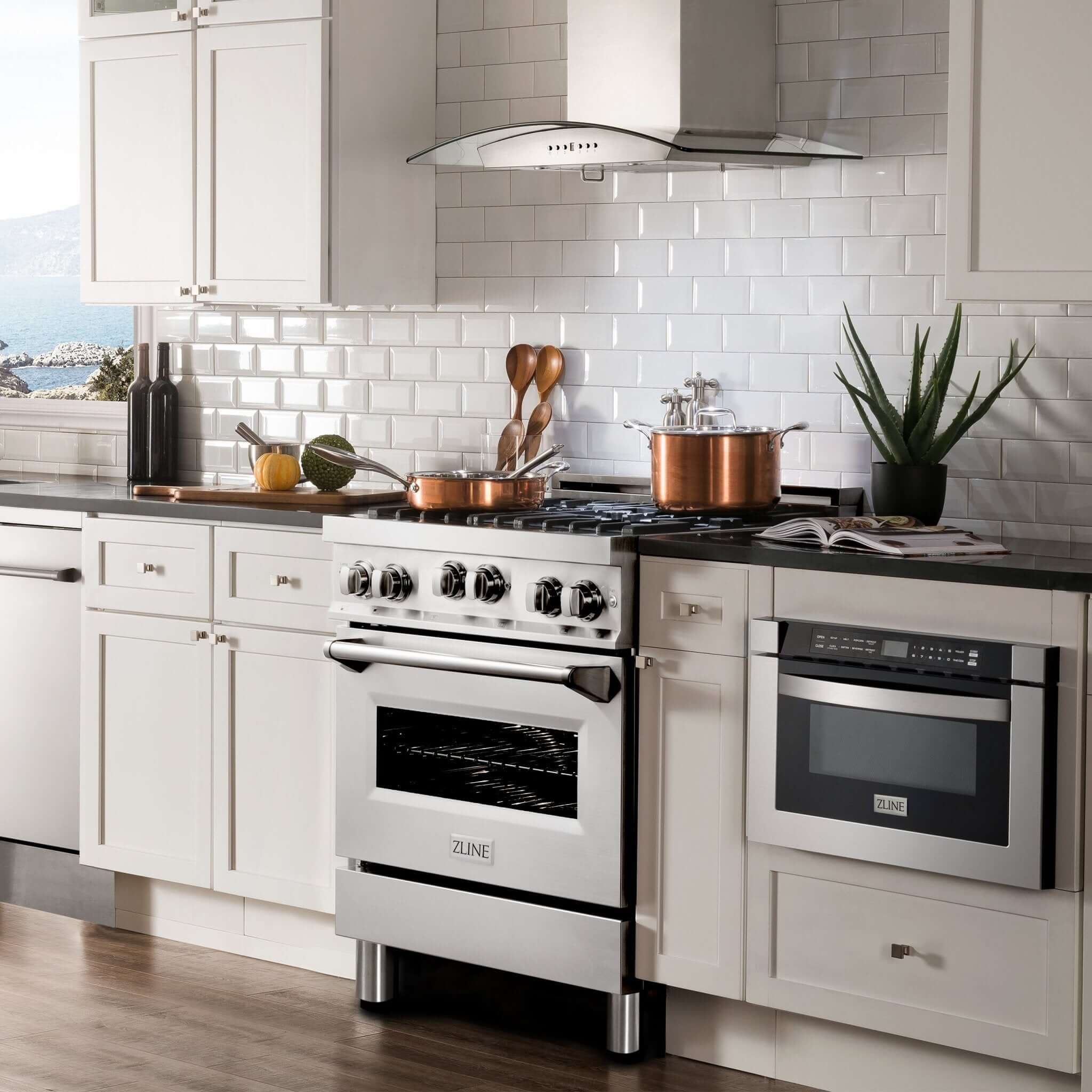 ZLINE 30" Professional Gas on Gas Range in Stainless Steel with Color Door Options - Rustic Kitchen & Bath - Ranges - ZLINE Kitchen and Bath
