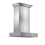 ZLINE 30 in. Convertible Professional Wall Mount Range Hood in Stainless Steel with Crown Molding (KECOMCRN-30) 