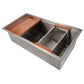 ZLINE 33 in. Garmisch Undermount Single Bowl Kitchen Sink with Bottom Grid and Accessories (SLS-33) Stainless Steel