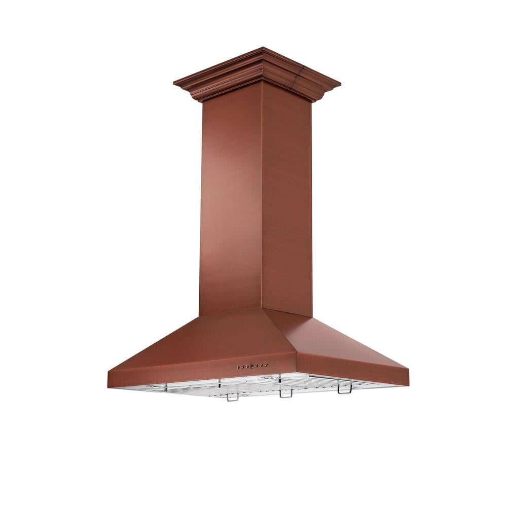 ZLINE 36 in. Designer Series Copper Island Mount Range Hood (8KL3iC-36) 