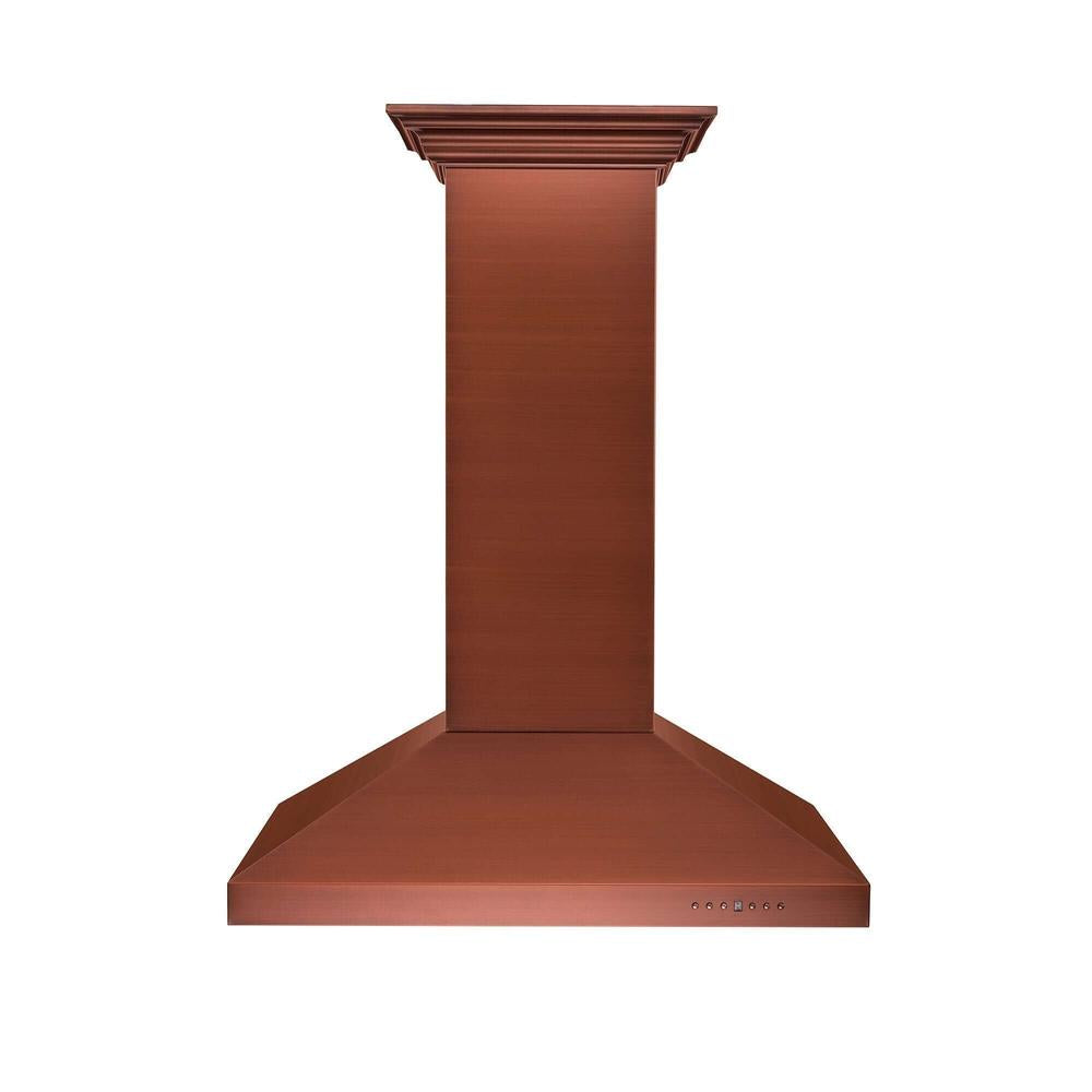 ZLINE 36 in. Designer Series Copper Island Mount Range Hood (8KL3iC-36) 