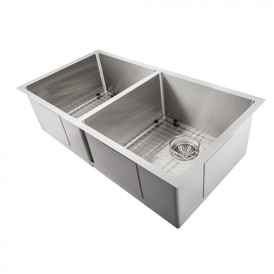 ZLINE 36 in. Anton Undermount Double Bowl Kitchen Sink with Bottom Grid and Color Options (SR50D-36) main image.
