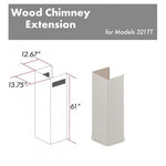 ZLINE 61 in. Wooden Chimney Extension for Ceilings up to 12.5 ft. (321TT-E)