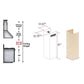 ZLINE 61 in. Wooden Chimney Extension for Ceilings up to 12.5 ft. (369UF-E)