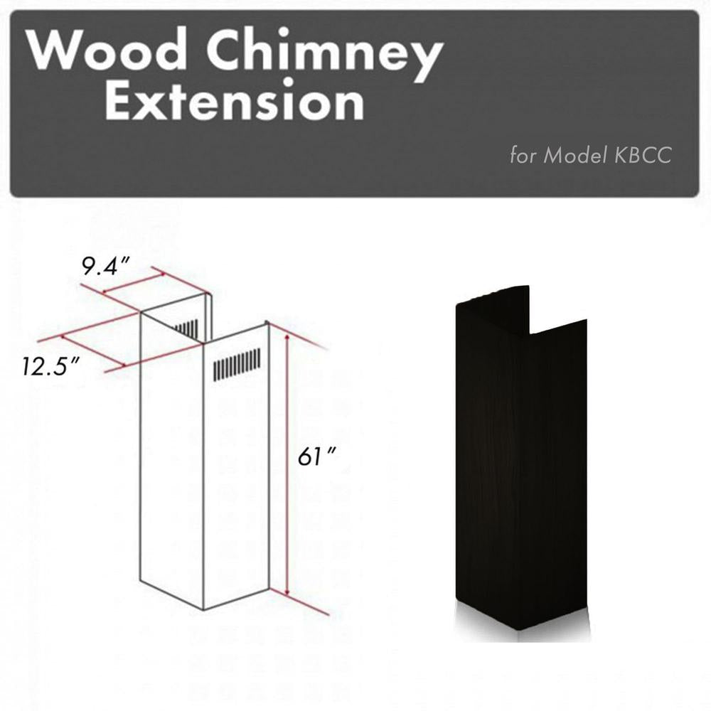 ZLINE 61 in. Wooden Chimney Extension for Ceilings up to 12.5 ft. (KBCC-E) main image.