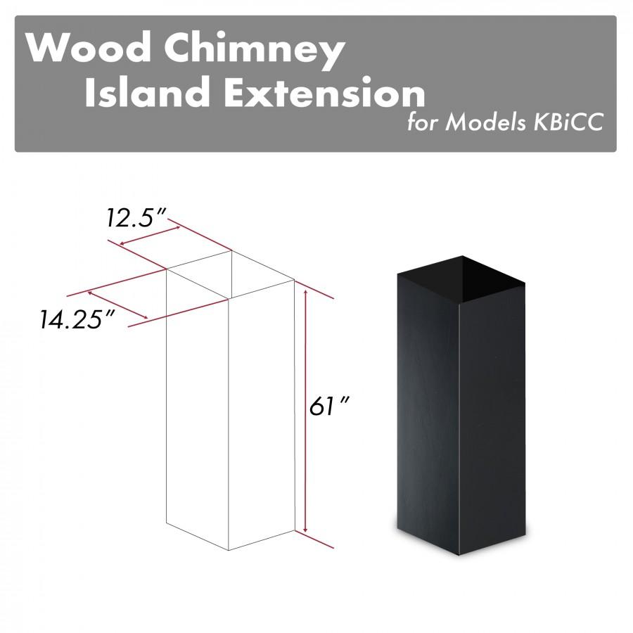 ZLINE 61 in. Wooden Chimney Extension for Ceilings up to 12.5 ft. (KBiCC-E) main image.