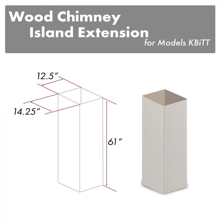 ZLINE 61 in. Wooden Chimney Extension for Ceilings up to 12.5 ft. (KBiTT-E) main image.