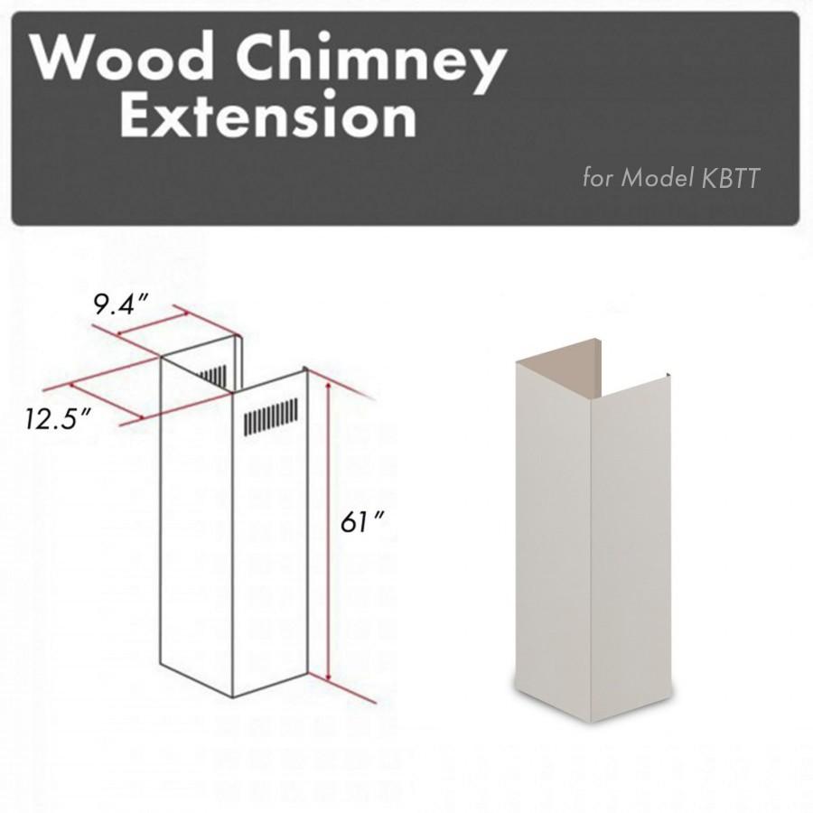 ZLINE 61 in. Wooden Chimney Extension for Ceilings up to 12.5 ft. (KBTT-E) main image.