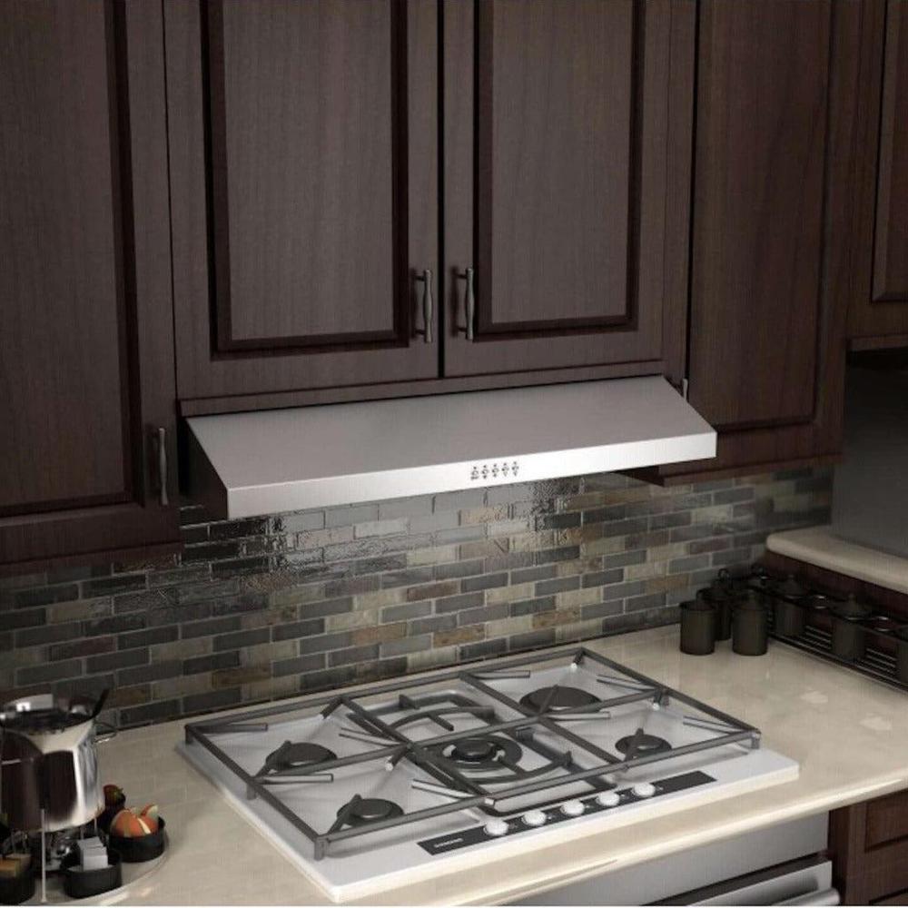 ZLINE 30 in. 280 CFM Ducted Under Cabinet Range Hood in Stainless Steel - Hardwired Power (615-30) 