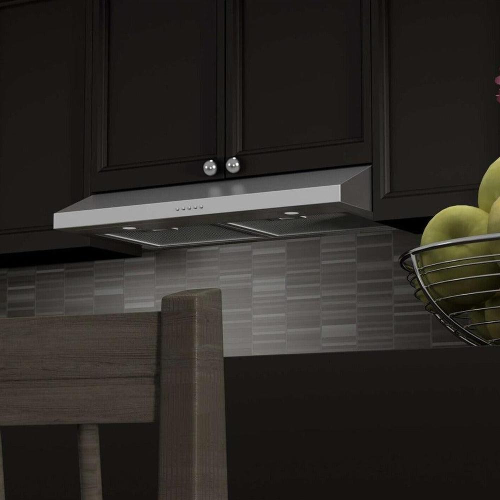 ZLINE 30 in. 280 CFM Ducted Under Cabinet Range Hood in Stainless Steel - Hardwired Power (615-30) 