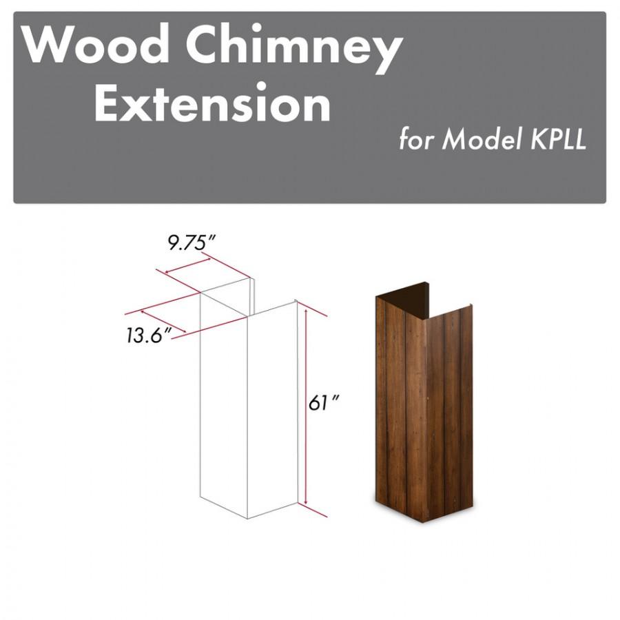 ZLINE 61 in. Wooden Chimney Extension for Ceilings up to 12 ft. (KPLL-E) main image.