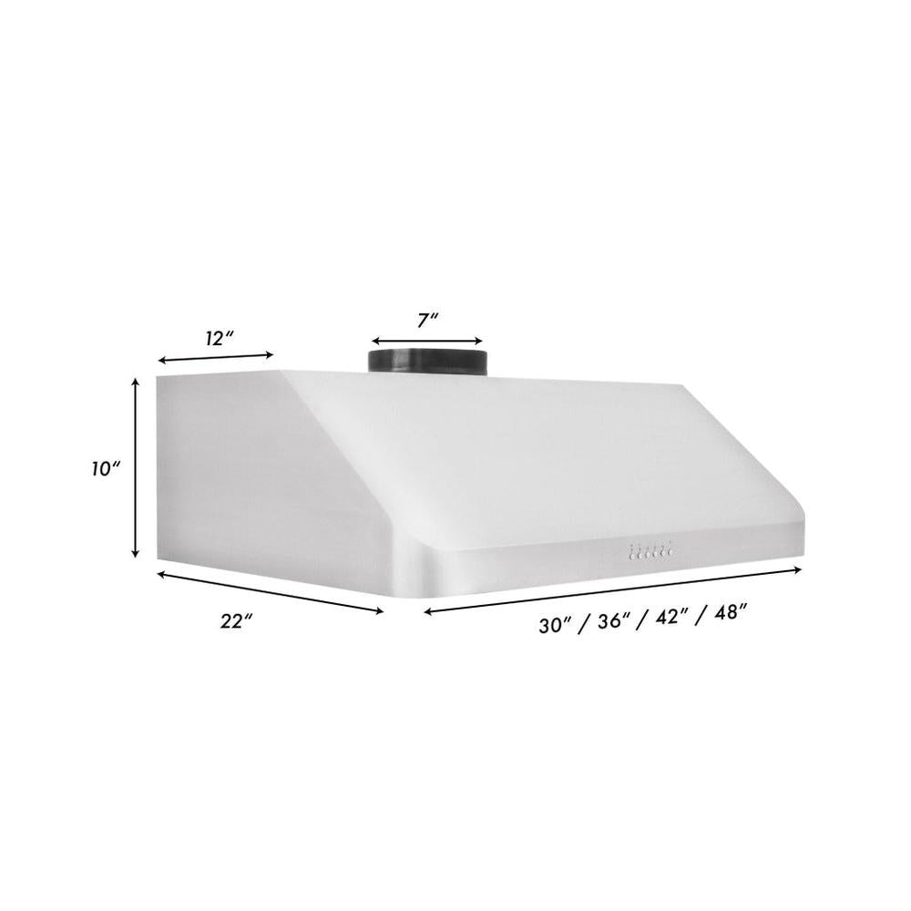 ZLINE Ducted Under Cabinet Range Hood in Stainless Steel (623) 