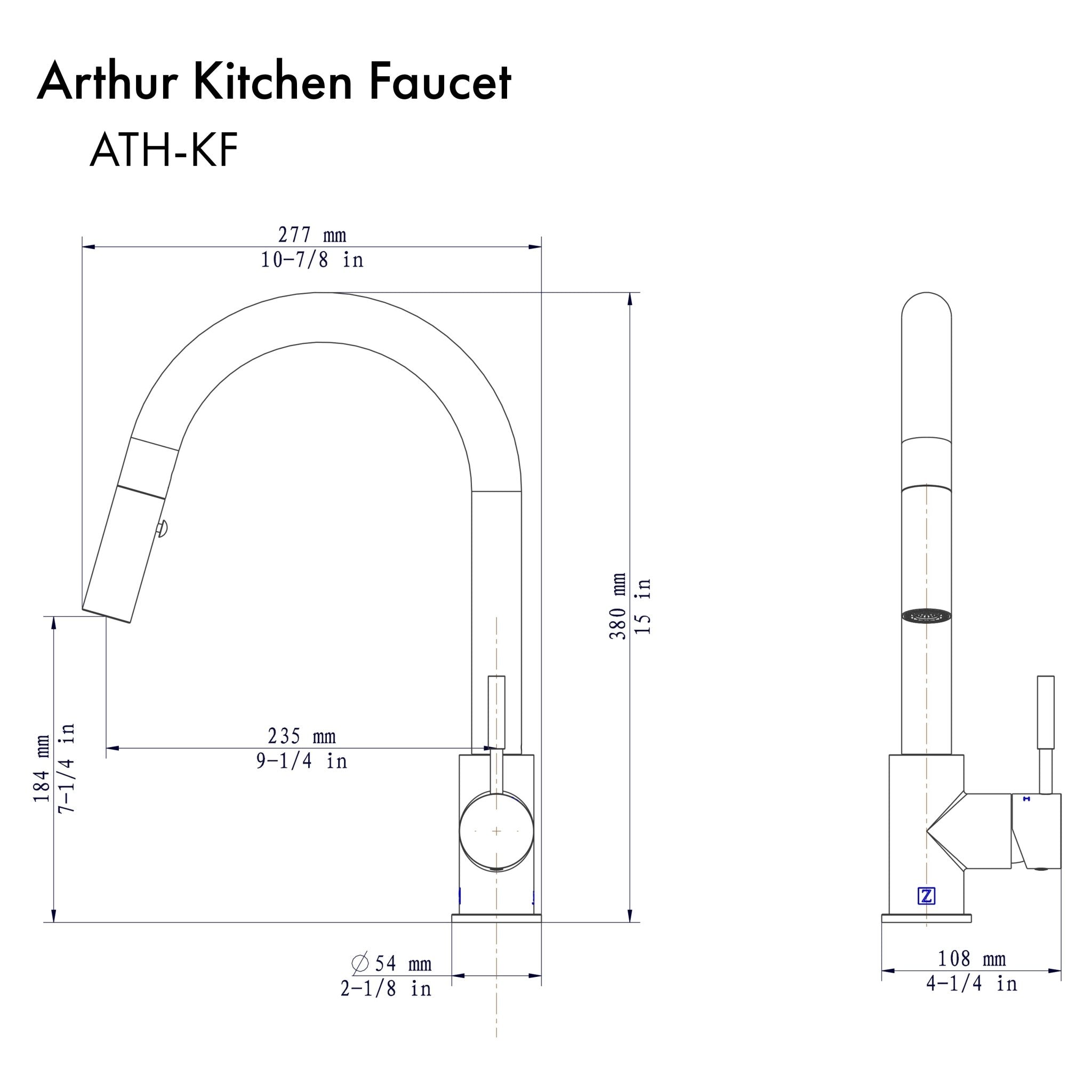 ZLINE Arthur Kitchen Faucet (ATH-KF) - Rustic Kitchen & Bath - Faucet - ZLINE Kitchen and Bath