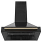 ZLINE Autograph Edition 36 in. Black Stainless Steel Range Hood with Handle (BS655Z-36) 
