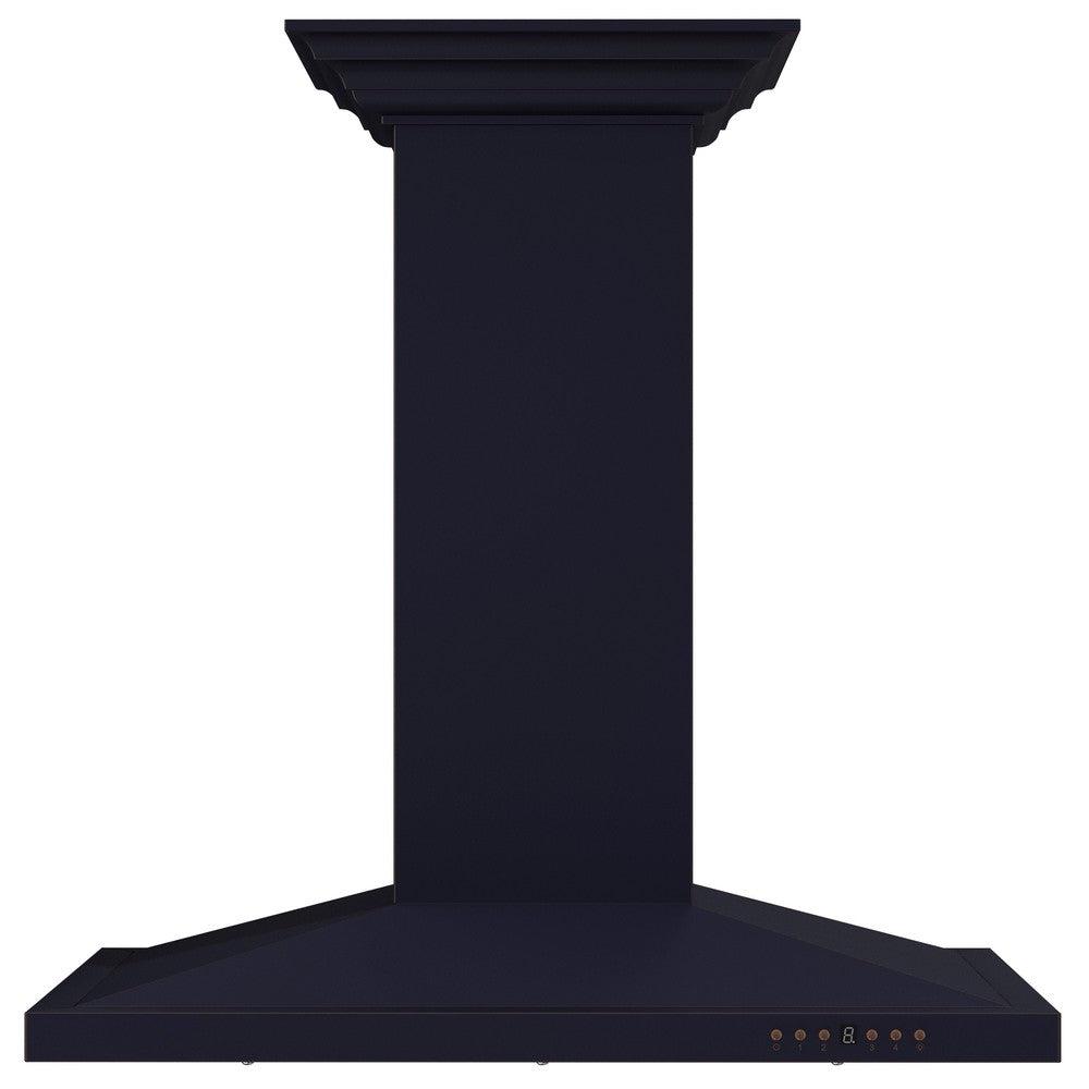 ZLINE Designer Series Oil-Rubbed Bronze Island Mount Range Hood (8GL2Bi) front.