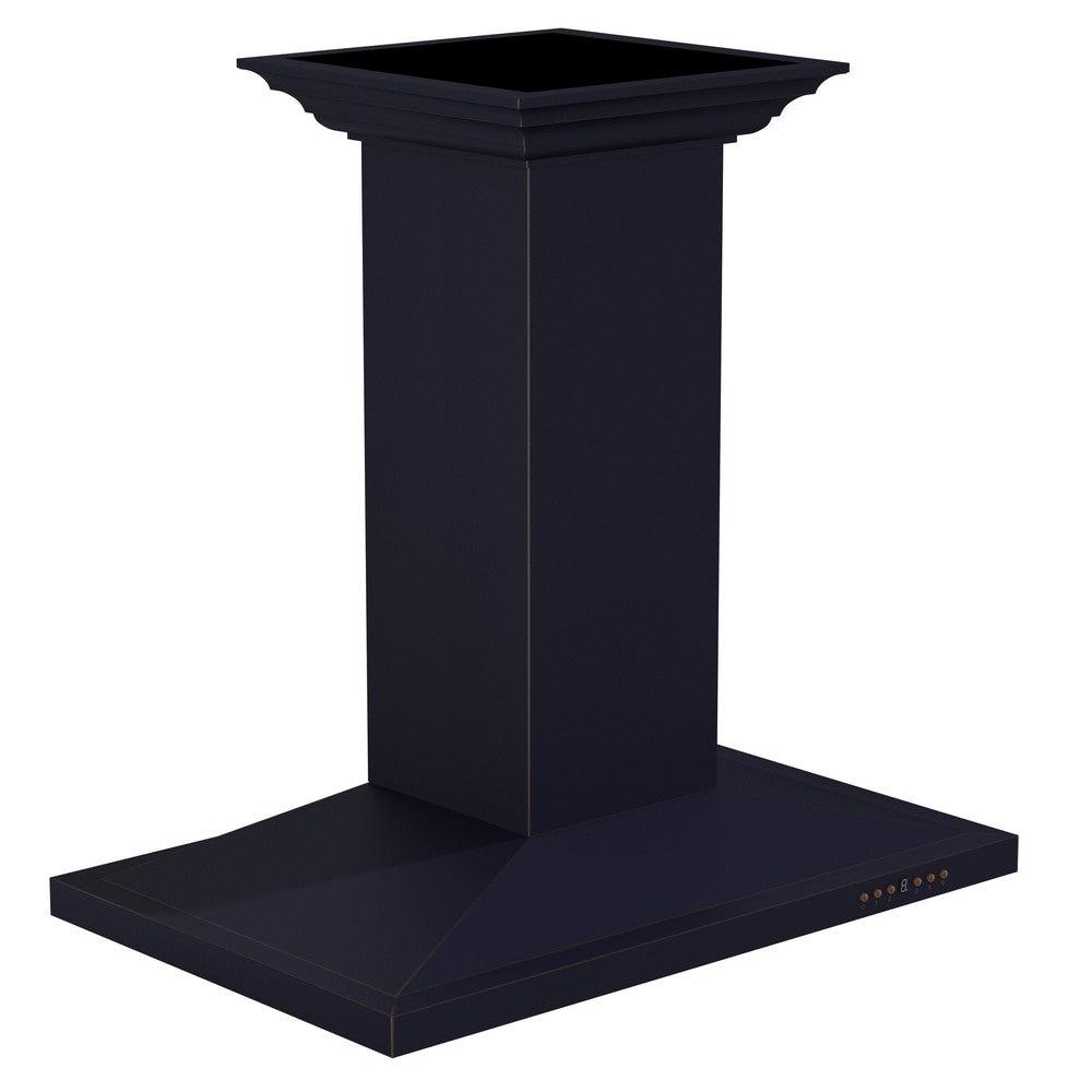 ZLINE Designer Series Oil-Rubbed Bronze Island Mount Range Hood (8GL2Bi) side.
