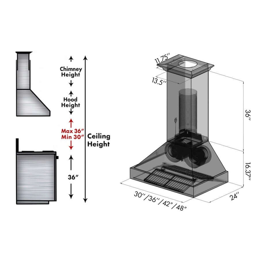 ZLINE 36 Range Hood - Oil-Rubbed Bronze with Copper Rivet Accents  (655-BCCCC-36) - Default Title - The Range Hood Store in 2023