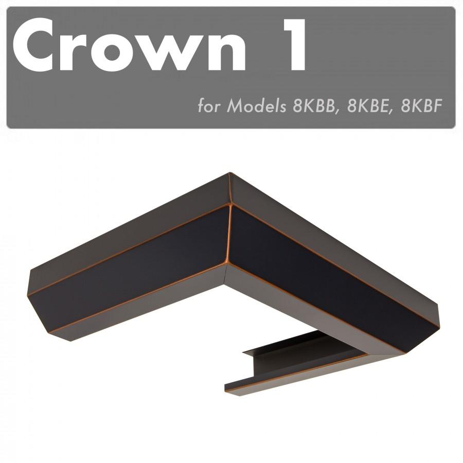 ZLINE Crown Molding #1 For Designer Wall Range Hood (CM1-8KBB/E/F) - Rustic Kitchen & Bath - Crown - ZLINE Kitchen and Bath