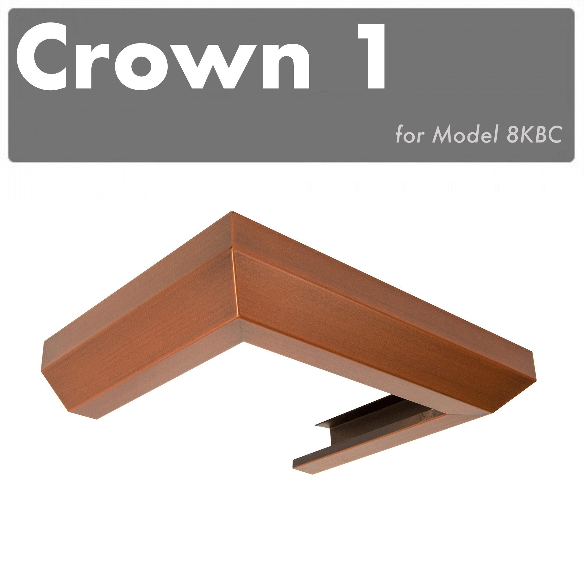 ZLINE Crown Molding #1 For Designer Wall Range Hood (CM1-8KBC) - Rustic Kitchen & Bath - Range Hood Accessories - ZLINE Kitchen and Bath
