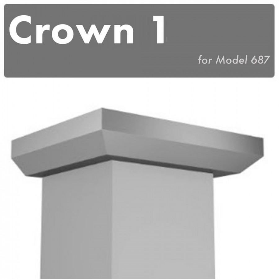 ZLINE Crown Molding #1 For Wall Range Hood (CM1-687) - Rustic Kitchen & Bath - Range Hood Accessories - ZLINE Kitchen and Bath