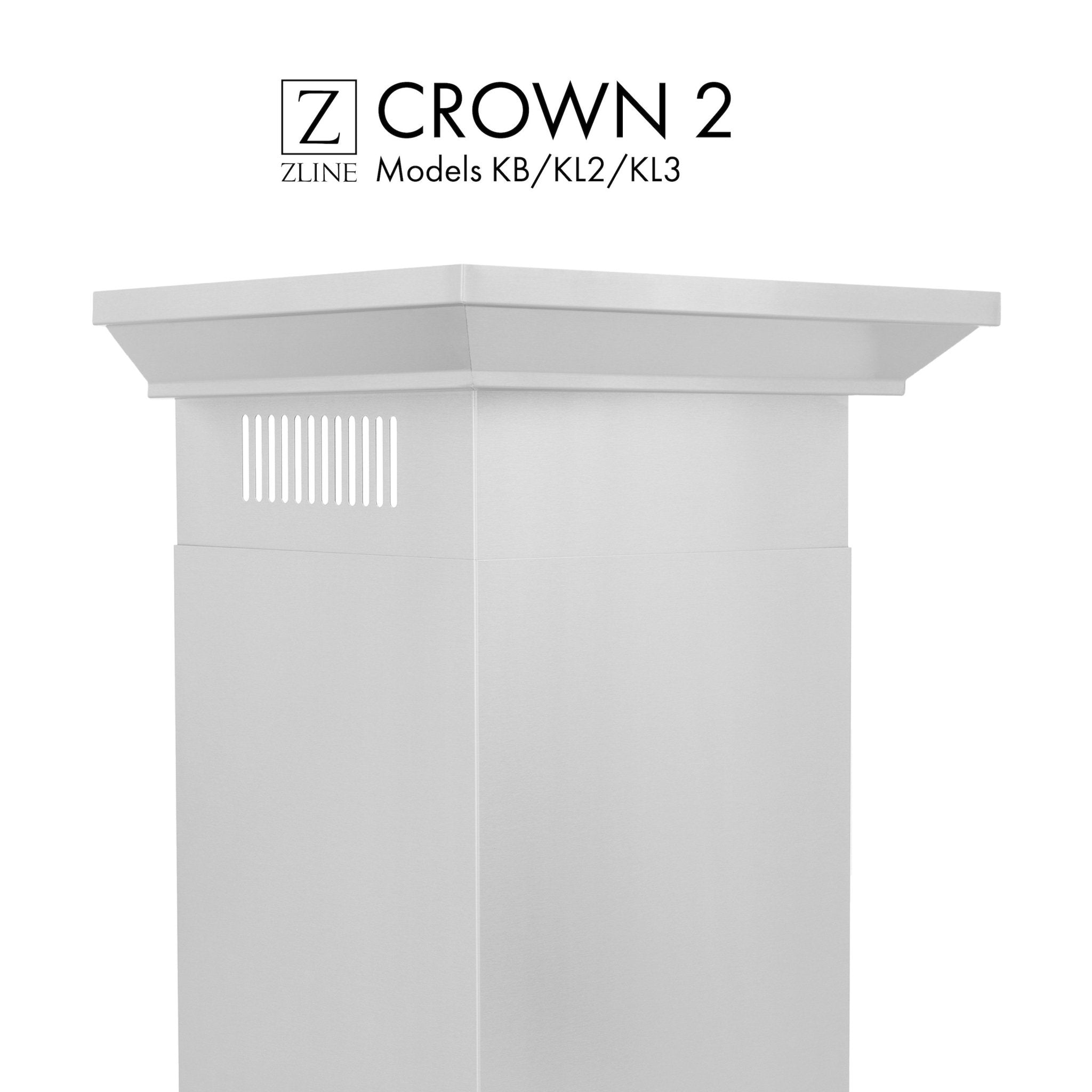 ZLINE Crown Molding #2 For Wall Range Hoods (CM2-KB/KL2/KL3) - Rustic Kitchen & Bath - Range Hood Accessories - ZLINE Kitchen and Bath