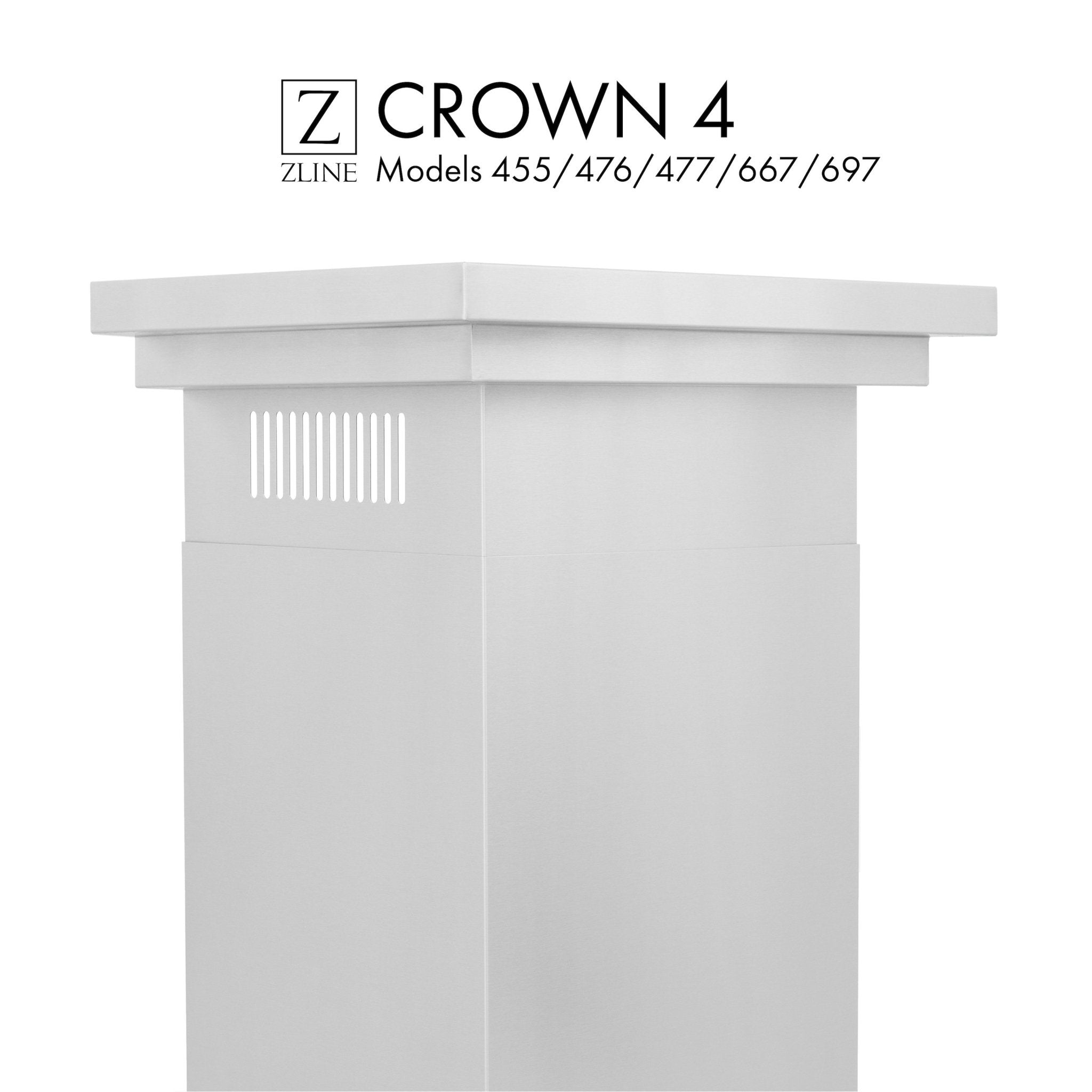 ZLINE Crown Molding #4 For Wall Range Hood (CM4-455/476/477/667/697) - Rustic Kitchen & Bath - Range Hood Accessories - ZLINE Kitchen and Bath