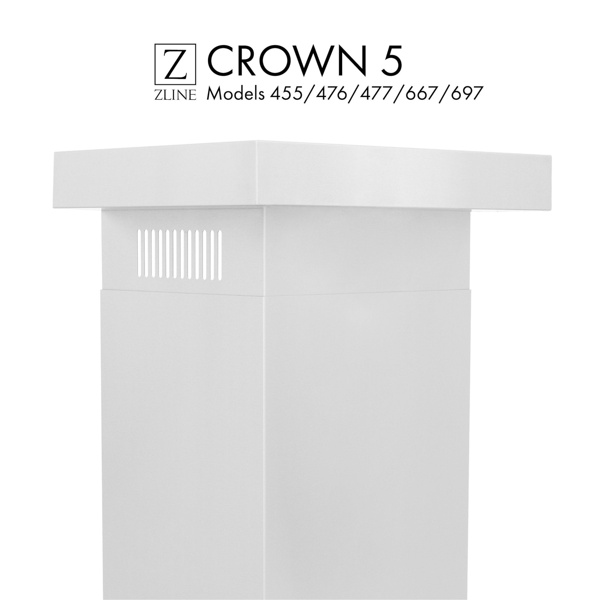 ZLINE Crown Molding #5 For Wall Range Hood (CM5-455/476/477/667/697) - Rustic Kitchen & Bath - Range Hood Accessories - ZLINE Kitchen and Bath