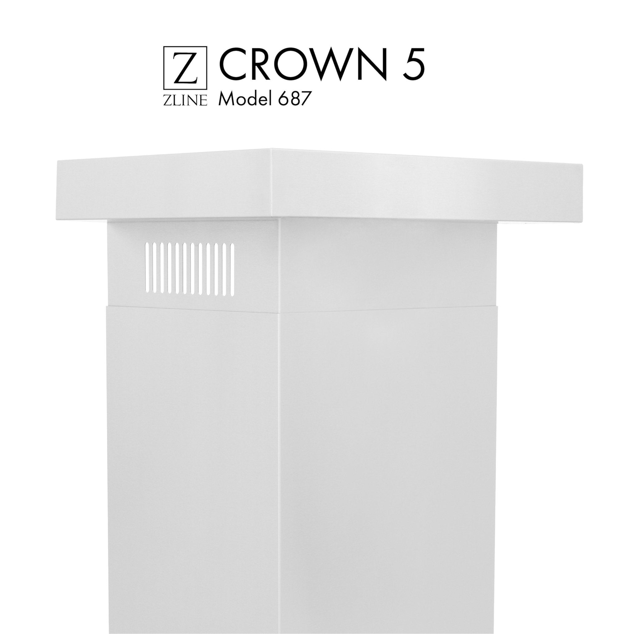 ZLINE Crown Molding #5 For Wall Range Hood (CM5-687) - Rustic Kitchen & Bath - Range Hood Accessories - ZLINE Kitchen and Bath