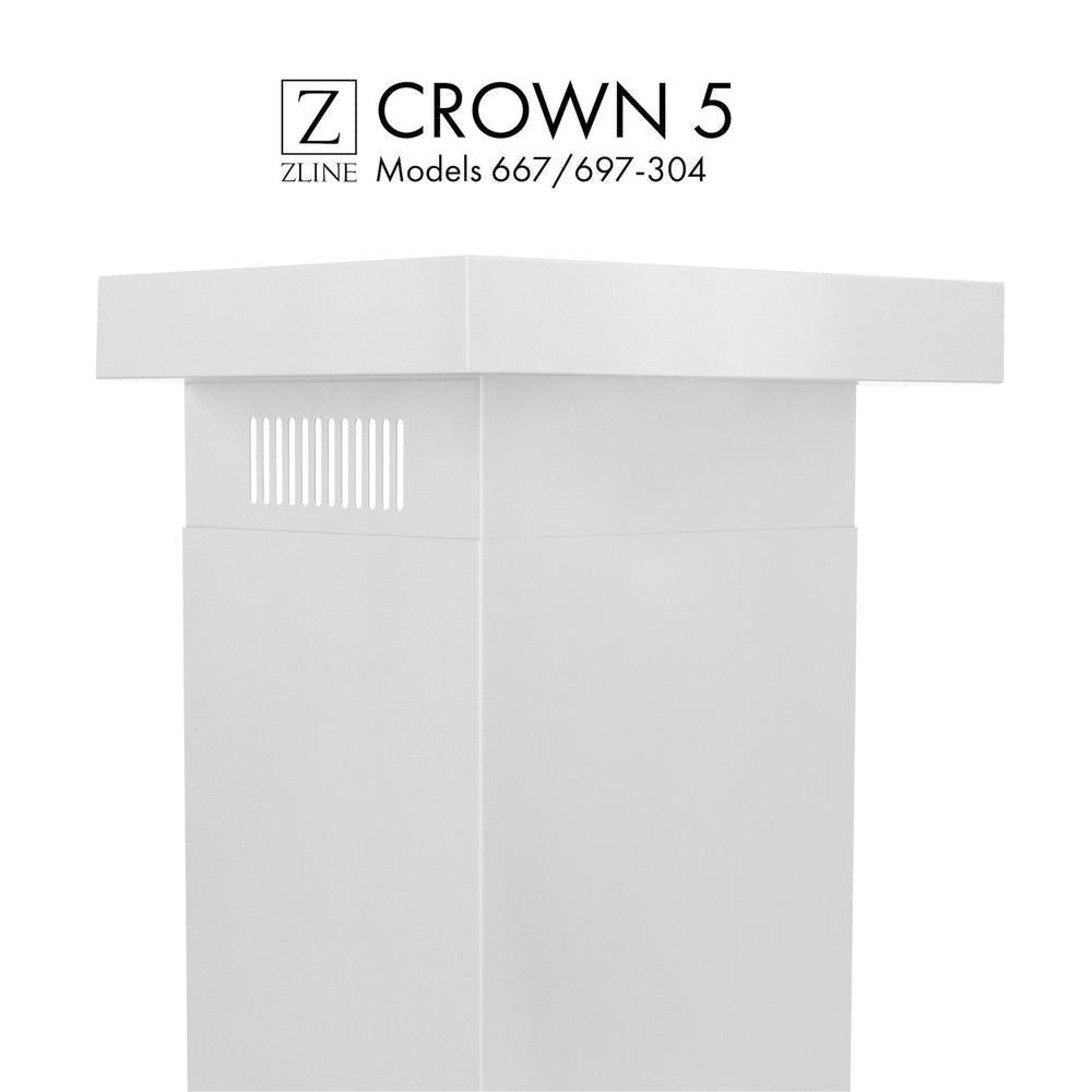 ZLINE Crown Molding Profile 5 for Wall Mount Range Hood (CM5-667/ 697-304)