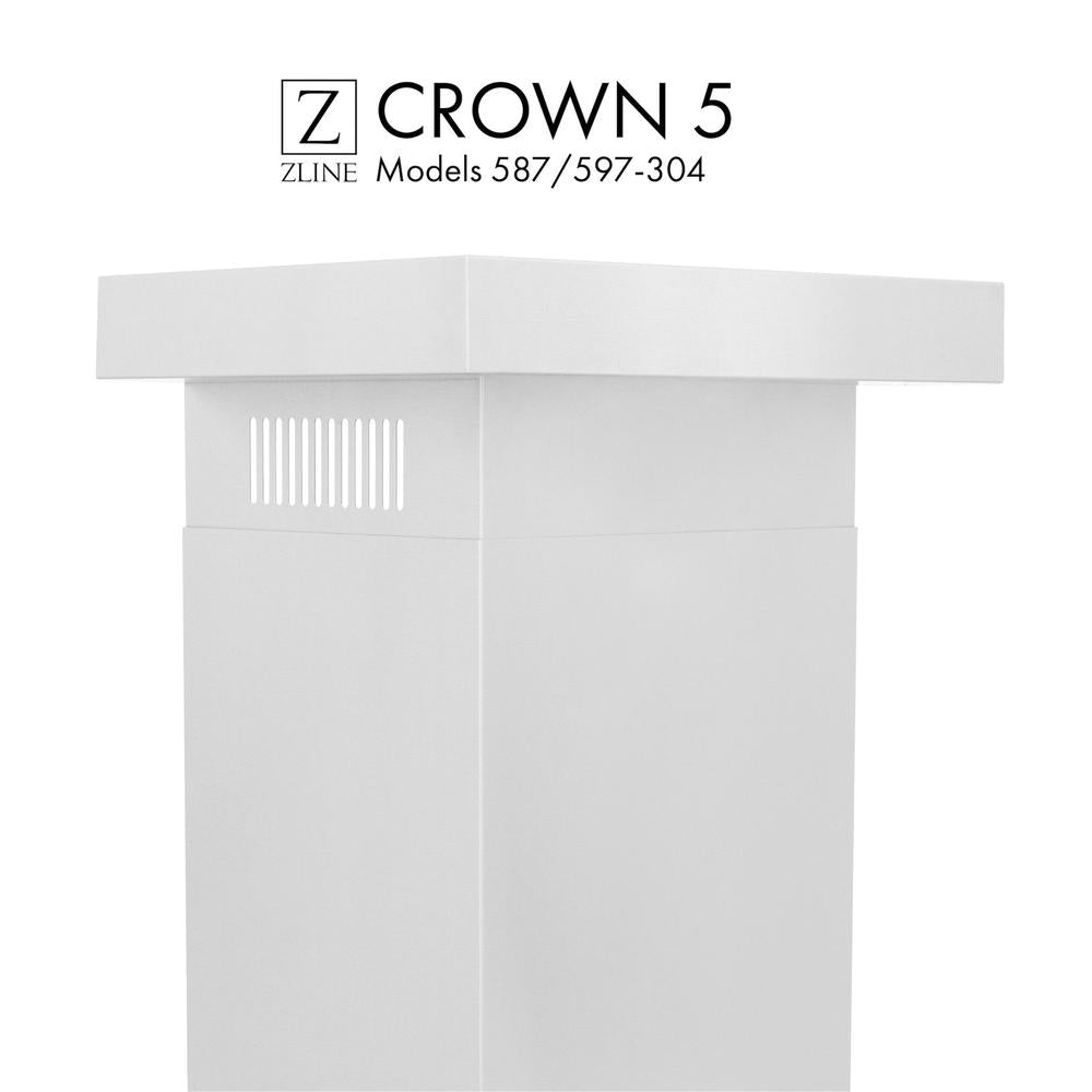 ZLINE Crown Molding Profile 5 for Wall Mount Range Hood (CM5-687-304) main image.