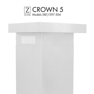 ZLINE Crown Molding Profile 5 for Wall Mount Range Hood (CM5-687-304) main image.