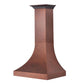 Side of ZLINE Designer Series Hand-Hammered Copper Finish Wall Mount Range Hood (8632H)